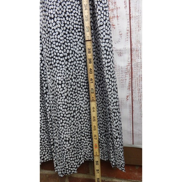 Vintage Liz Roberts Midi Dress Womens Size 14 Gray/White coffee bean prints VTG - Picture 7 of 16